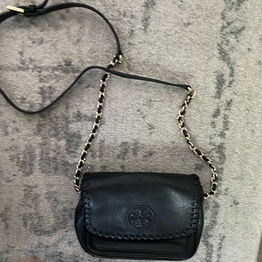 Tory Burch black leather crossbody